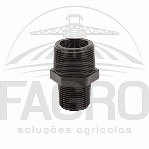(ITEM PROMOCIONAL) NIPLE REDUÇÃO ROSCA MACHO 1 1/4” X ROSCA FÊMEA 1”, PP - BANJO