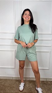 Conjunto Hellen 396/397 com blusa e shorts em molecotton Lunender