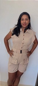 Macaquinho 1327 Silver Fox com Bolsos Práticos