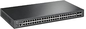 Switch 48 portas Gigabit Gerenciável OMADA TP-Link TL-SG3452 - 10/100/1000 4 SFP para Rack 19"