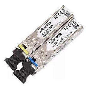 Kit Módulos Gbic Sfp Mikrotik S-3553lc20d Par Wdm 20km Lc 1FO