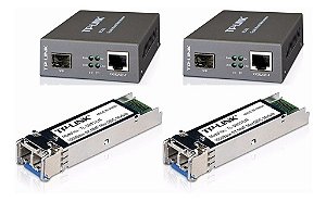 Kit Fibra Ótica Gigabit 1000 Multimodo Lc/upc Conversor Gbic