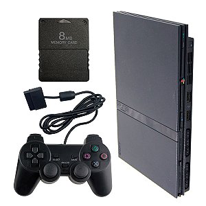 Console Playstation 2 Slim Serie 70000 Preto