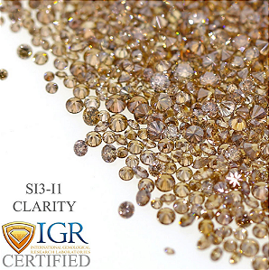 Diamantes Marrons Certificados IGR SI3-I3 0,01-0,25 Quilates