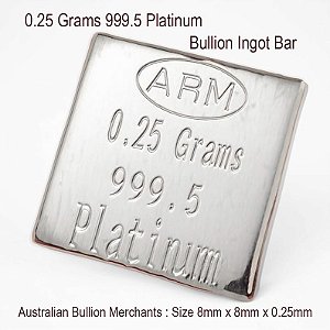 Linga de Platina ARM 0.25g 999.5 Barra de Lingote