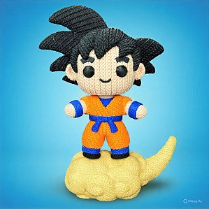 Goku Estilo Crochê Amigurumi