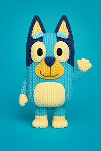 Bluey Estilo Crochê Amigurumi