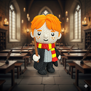 Ron Weasley Estilo Crochê Amigurumi