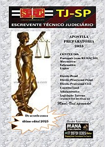 APOSTILA - SÓ LEGISLAÇÃO -  IMPRESSA - ESCREVENTE TJSP 2025