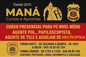Curso Polícia Civil - nível médio - sábado