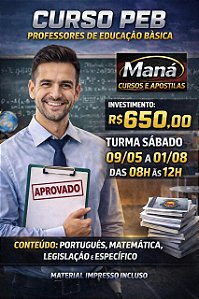 CURSO PEB - PRÉ-EDITAL - SÁBADO - DE 09/05 A 01/08