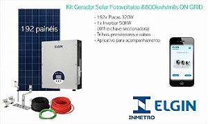 Kit Gerador Solar Fotovoltaico 61,44kwp ON GRID