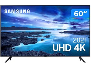 Samsung Smart TV 60" UHD 4K 60AU7700, Processador Crystal 4K