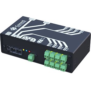 MA-51042FX Módulo de Acionamento via rede fibra ótica 100Base-FX com 8 saídas, 8 entradas e 4 Seriais