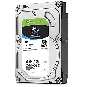 ST3000VX010 - HD Vigilância Seagate SKYHAWK 3TB 5.9RPM 3,5" SATA 6GB/S