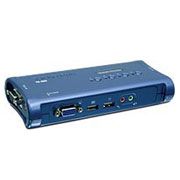 TK-409K TRENDnet Chaveador KVM USB com 4 portas, com Áudio