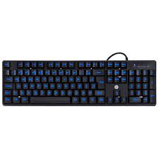 30618 Teclado USB Gamer K300 Black com LED Azul Hp