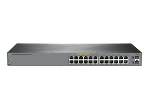 Switch 1920S Gerenciável 24G 2SFP com 24x 10/100/1000Mbps RJ45 (sendo 12x PoE+) + 2x SFP 1G (Potencia PoE+: 185W) - HPE / JL384A