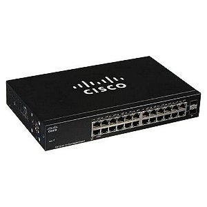 Switch Cisco Gigabit Uplinks 24 Portas 10/100Mbps / SF112-24-BR