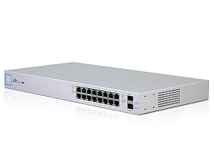 Switch UniFi Ubiquiti 16portas RJ45 + 2p SFP PoE - US-16-150W