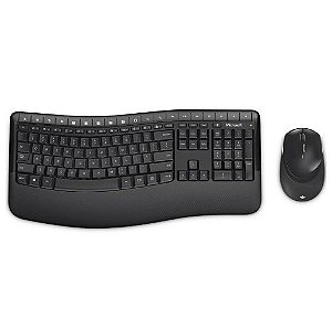 PP4-00005 Kit Teclado Multimida e Mouse Microsoft Wireless Comfort 5050 Preto