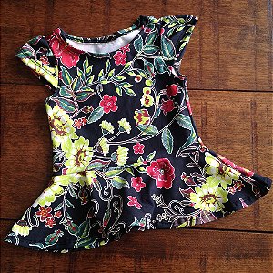 Blusa Peplum Estampada