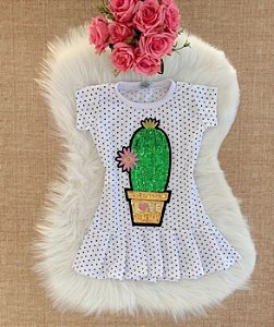 Vestido Poá Cactus