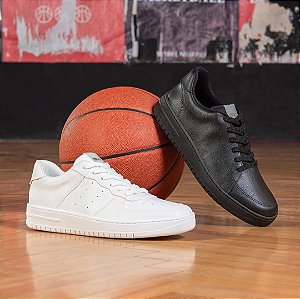 Tênis Basic ActVitta Preto-Branco Casual