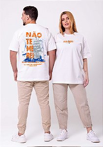 Camiseta Oversized Não Temerei- Cor Marfim