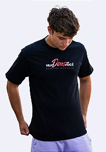 Camiseta Masculina Vejo Deus em Você -Cor Preto