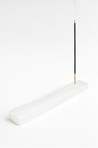 PORTA INCENSO DE PEDRA NATURAL SELENITA