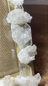 PORTA RETRATO COM QUARTZOS CRISTAIS