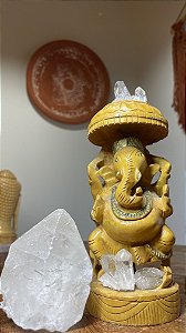 GANESHA EM MADEIRA FEITO A MÃO