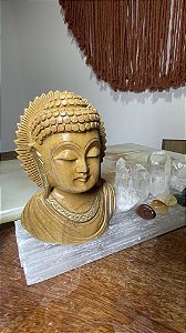 BUDA DE MADEIRA 7 CHAKRAS CRISTAIS