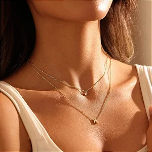 Colar Duplo Personalizado A-Z