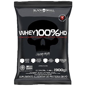 Whey 100% HD Refil (900g) Black Skull  (Cookies and Cream)