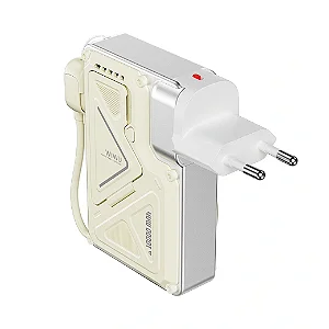 CARREGADOR PORTÁTIL MAGNÉTICO KNIGHT POWER BANK - 10000mAh - BRANCO