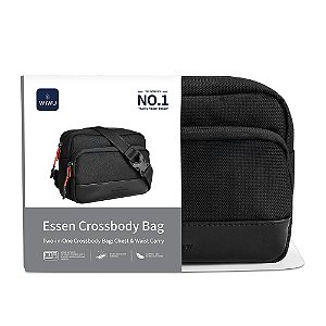 Pochete de corpo cruzado resistente à água da série Wiwu Essen em tecido de poliéster 1200D.