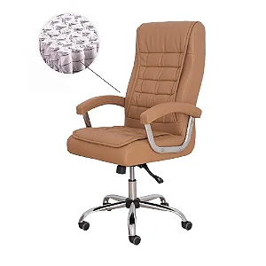Cadeira Escritório BIG Presidente PU Caramelo