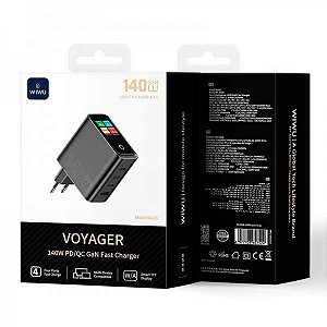 FONTE VOYAGER - 140W - USB-A/USB-C - BLACK - G028