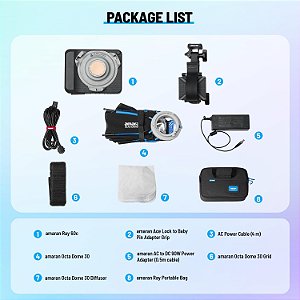 Luz De Vídeo Amaran Ray 60c Rgbww 60W Rgb