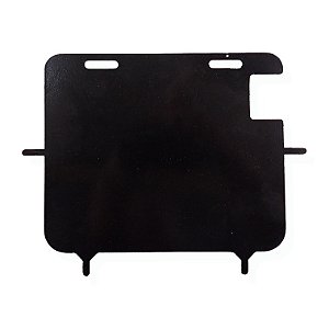 Suporte Placa Mercosul Moto Universal Aço Preto (Com aba)