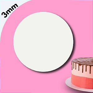 CAKEBOARD 25CM MDF 3MM BRANCO