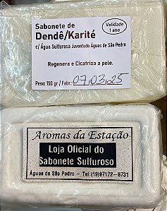 Sabonete Sulfuroso de Dendê/Karité - Regenera e Cicatriza a Pele