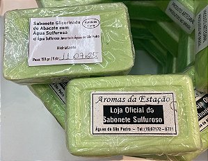 Sabonete Glicerinado de Abacate com Agua Sulfurosa