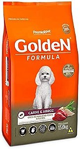 Ração Golden Formula Cão Adulto Pequeno Carne Arroz 15kg