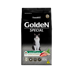 Ração Golden Special Gato Adulto Castrado Frango 10,1kg