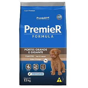 Ração Premier Formula Cães Filhotes Raças Grandes e Gigantes Frango 15 kg