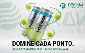 Bola de Padel HEAD PRO+ Extra Durability (Tubo com 3)