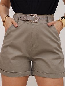 Short de Sarja com Cinto